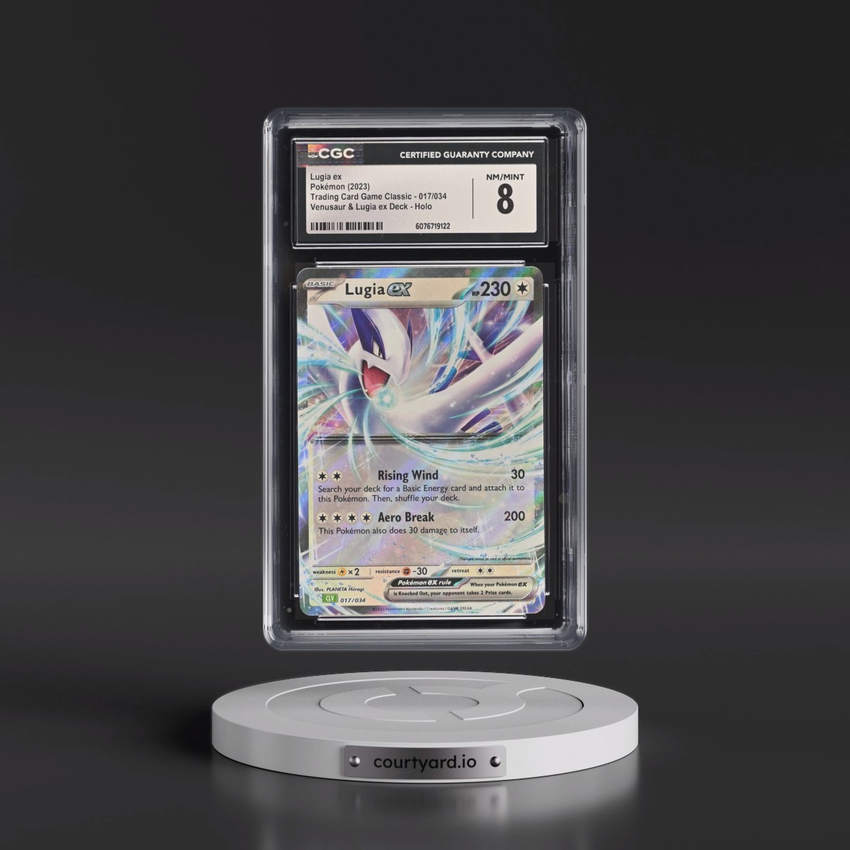 2023 Trading Card Game Classic - CLV, CLC, CLB #017/034 Lugia ex - Venusaur & Lugia ex Deck - CLV Holo (CGC 8 NM-MT)