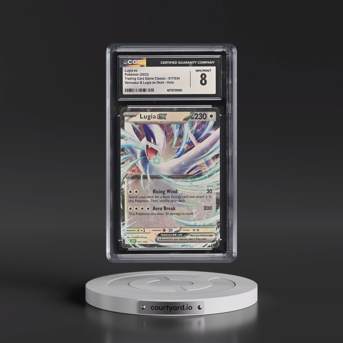 2023 Trading Card Game Classic - CLV, CLC, CLB #017/034 Lugia ex - Venusaur & Lugia ex Deck - CLV Holo (CGC 8 NM-MT)