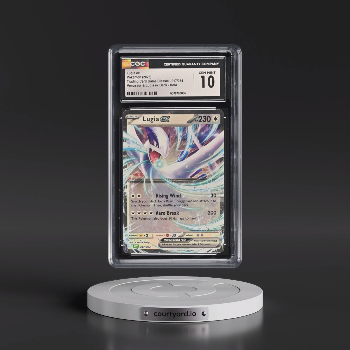 2023 Trading Card Game Classic - CLV, CLC, CLB #017/034 Lugia ex - Venusaur & Lugia ex Deck - CLV Holo (CGC 10 GEM MINT)