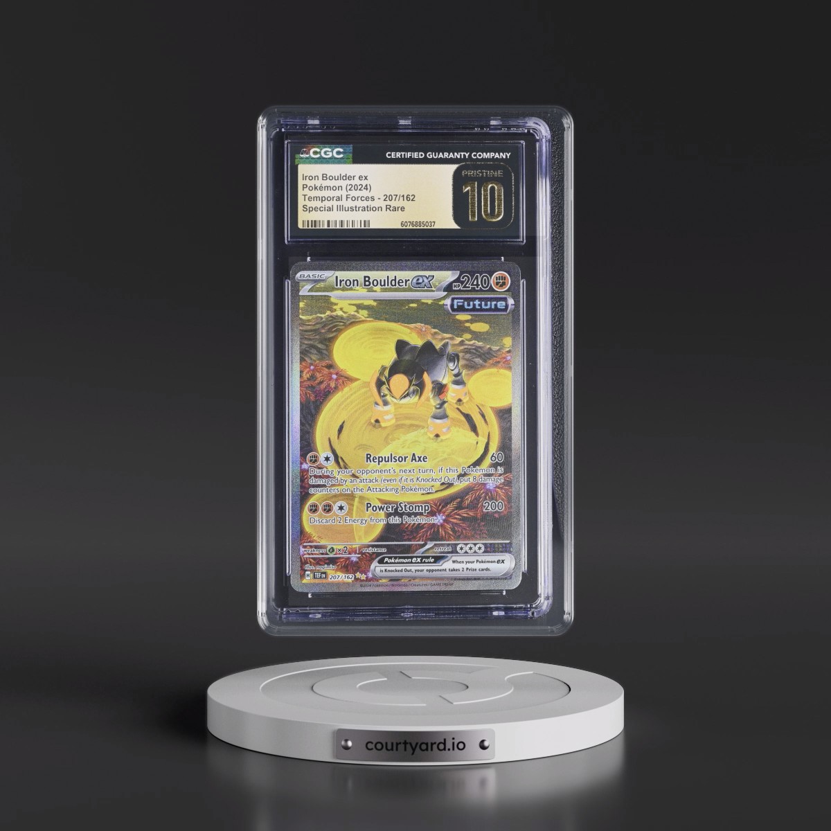 2023 Temporal Forces - TEF EN #207/162 Iron Boulder ex - Special Illustration Rare (CGC 10 PRISTINE)