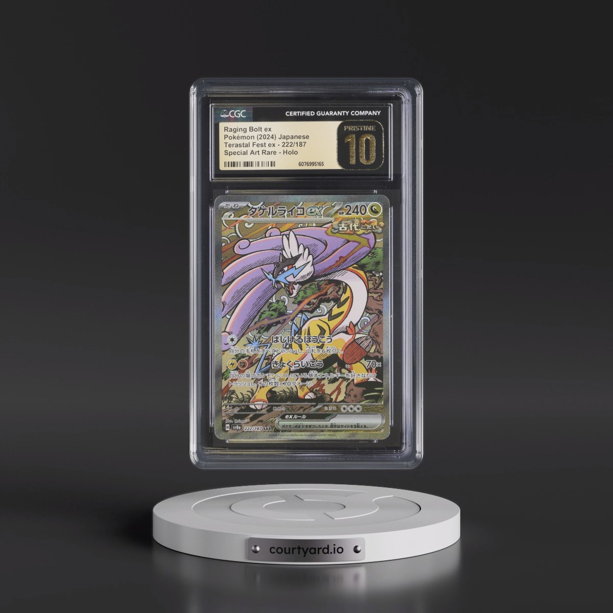 2024 High Class Pack: Terastal Fest ex - sv8a #222/187 Raging Bolt ex - Special Art Rare Holo (CGC 10 PRISTINE)