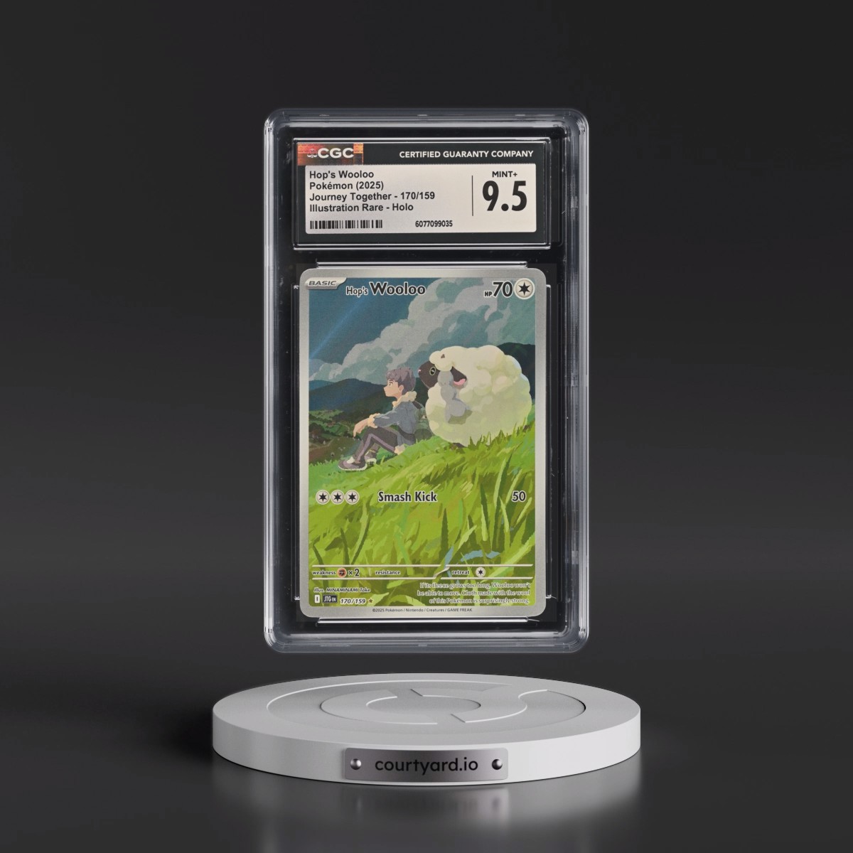 2024 Journey Together - JTG EN #170/159 Hop's Wooloo - Illustration Rare Holo (CGC 9.5 MINT+)