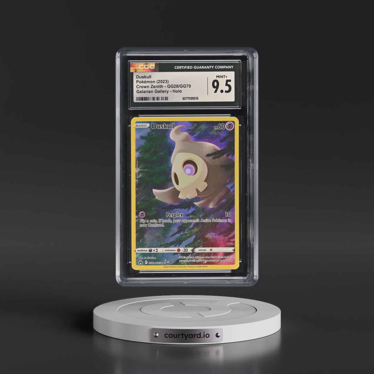2023 Crown Zenith #GG28/GG70 Duskull - Galarian Gallery Holo (CGC 9.5 MINT+)