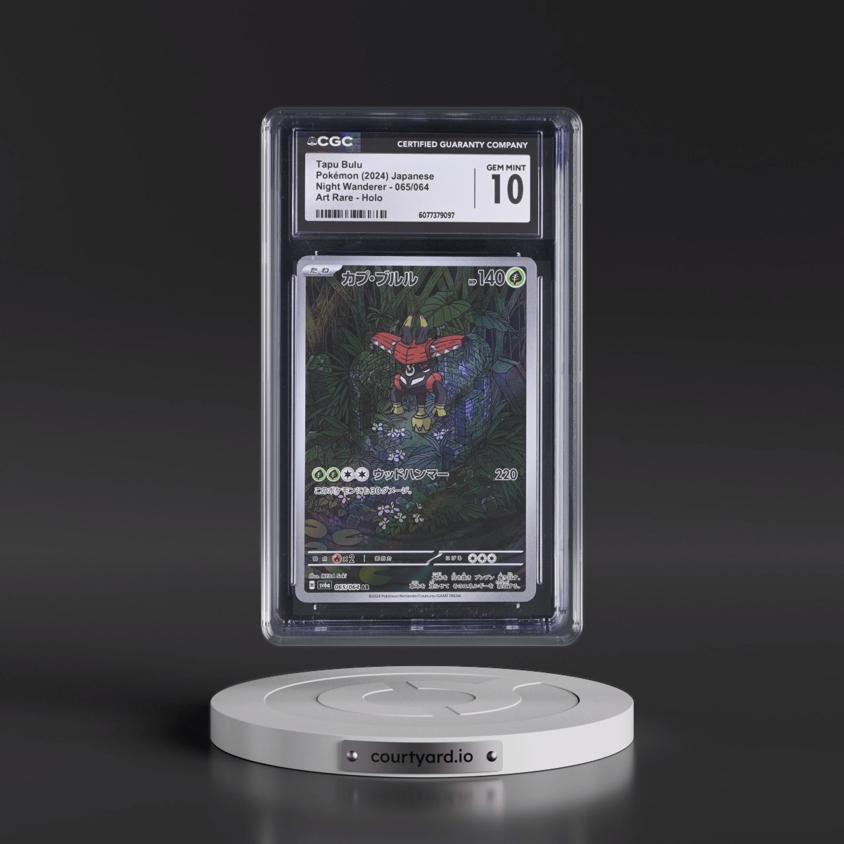 2024 Night Wanderer #065/064 Tapu Bulu - Art Rare Holo (CGC 10 GEM MINT)