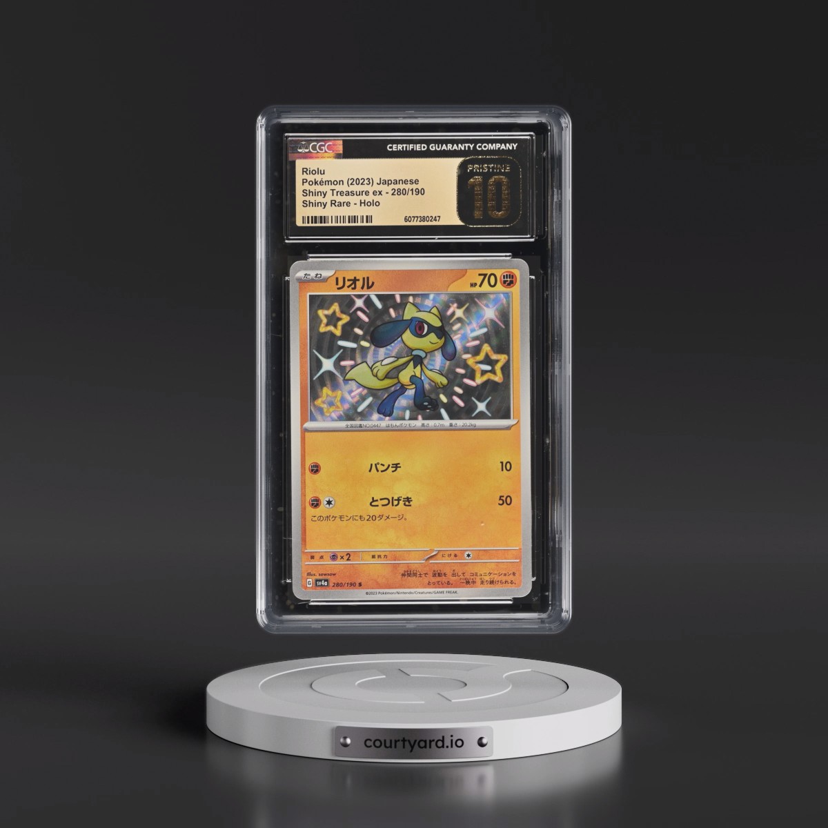 2023 Shiny Treasure ex #280/190 Riolu - Shiny Rare Holo (CGC 10 PRISTINE)
