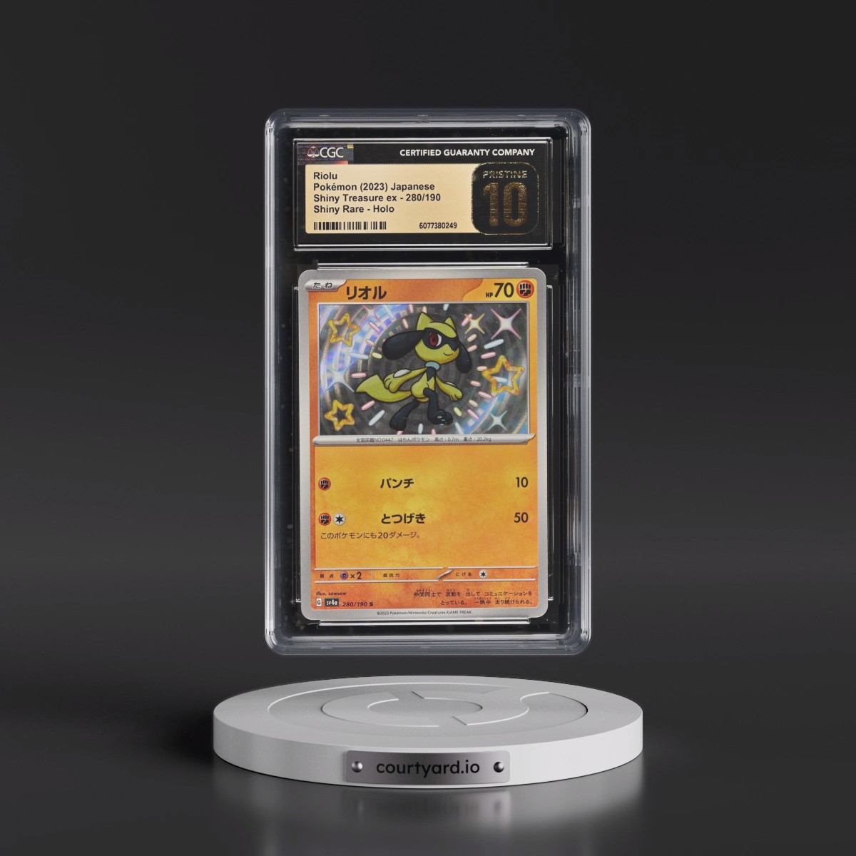 2023 Shiny Treasure ex #280/190 Riolu - Shiny Rare Holo (CGC 10 PRISTINE)