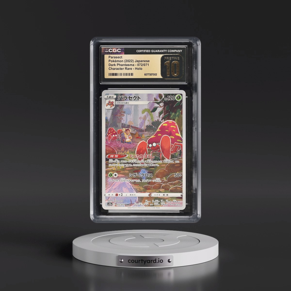2021 Dark Phantasma #072/071 Parasect - Character Rare Holo (CGC 10 PRISTINE)