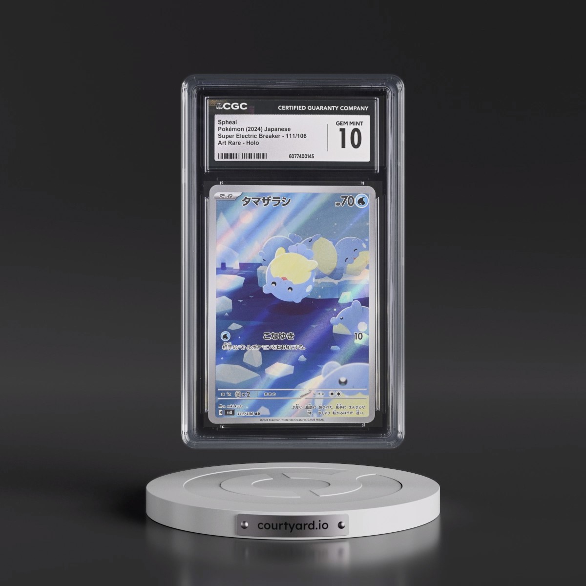2024 Pokémon SV8-Super Electric Breaker #111 Spheal - Art Rare (CGC 10 GEM MINT)