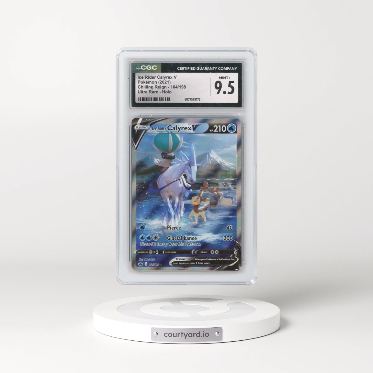 2021 Chilling Reign #164/198 Ice Rider Calyrex V - Ultra Rare Holo (CGC 9.5 MINT+)