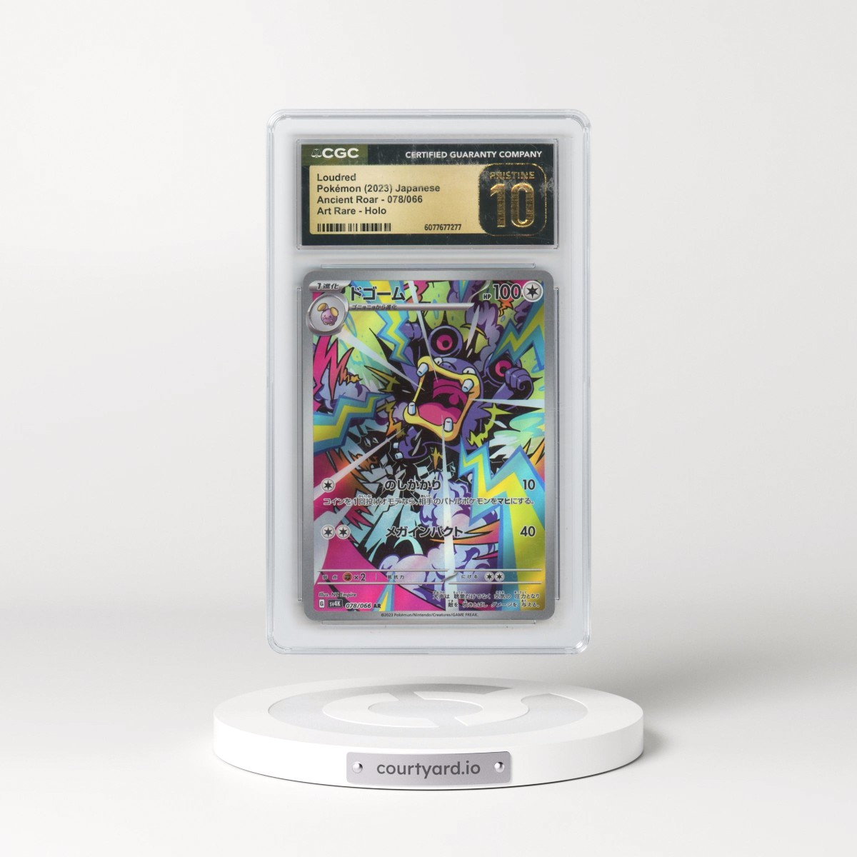 2023 Pokémon Sv4k-Ancient Roar #078 Loudred - Art Rare (CGC 10 PRISTINE)