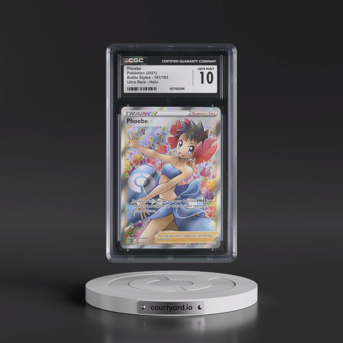 2021 Battle Styles #161/163 Phoebe - Ultra Rare Holo (CGC 10 GEM MINT)