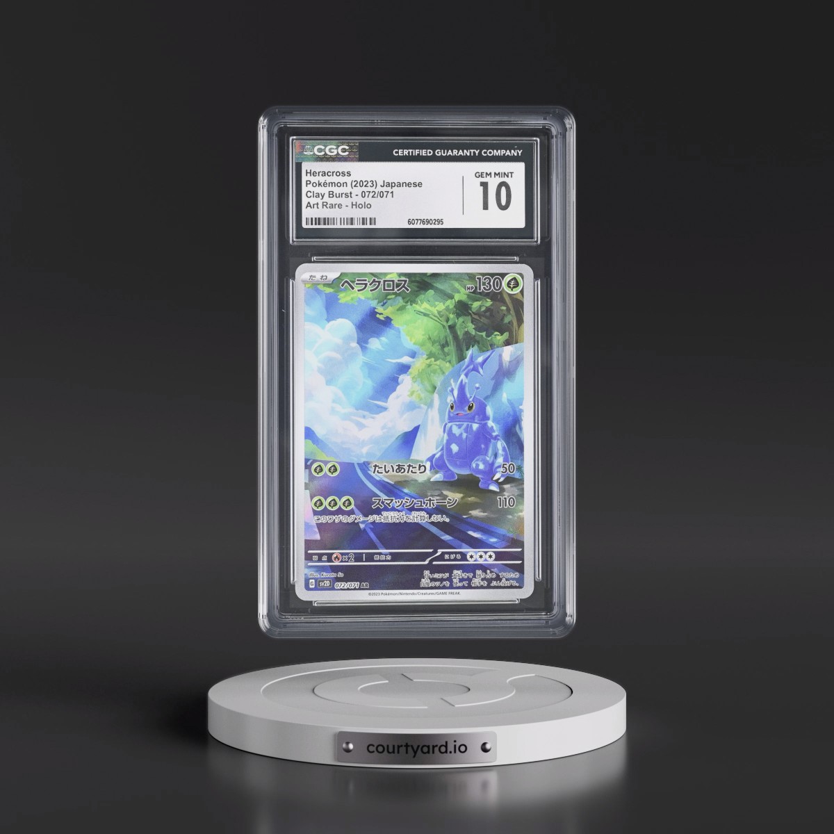 2023 Pokémon Sv2d-Clay Burst #072 Heracross - Art Rare (CGC 10 GEM MINT)