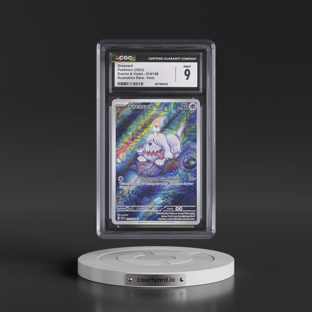 2023 Scarlet & Violet #214/198 Greavard - Illustration Rare Holo (CGC 9 MINT)