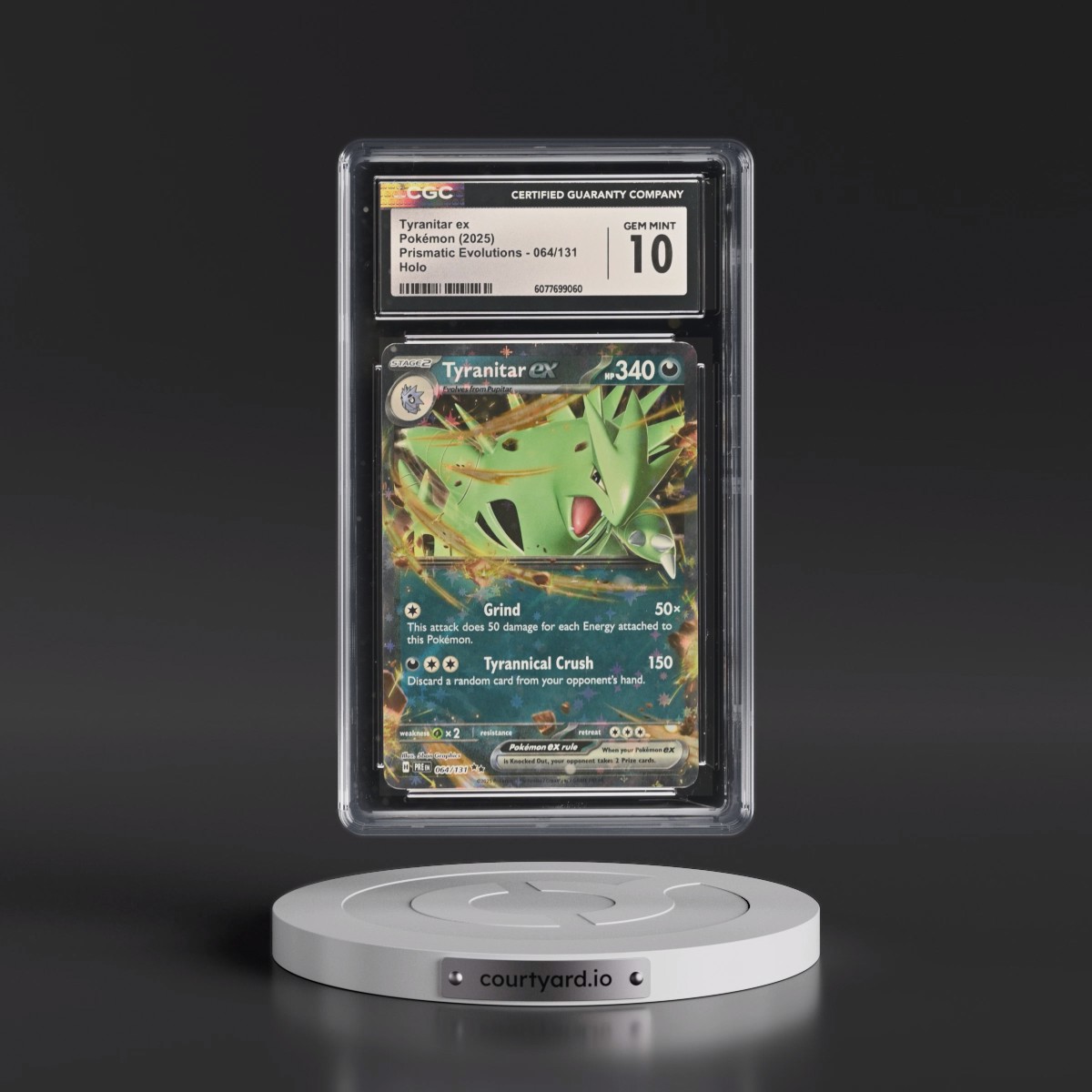 2025 Prismatic Evolutions - PRE EN #064/131 Tyranitar ex - Holo (CGC 10 GEM MINT)