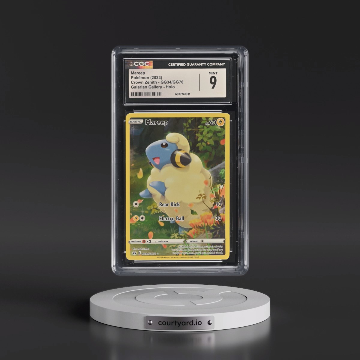 2023 Crown Zenith #GG34/GG70 Mareep - Galarian Gallery Holo (CGC 9 MINT)
