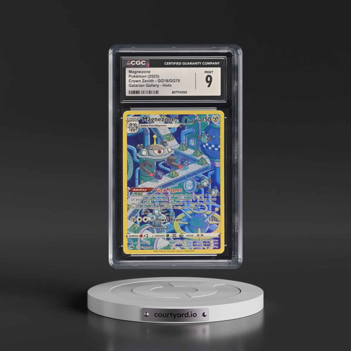 2023 Crown Zenith #GG18/GG70 Magnezone - Galarian Gallery Holo (CGC 9 MINT)