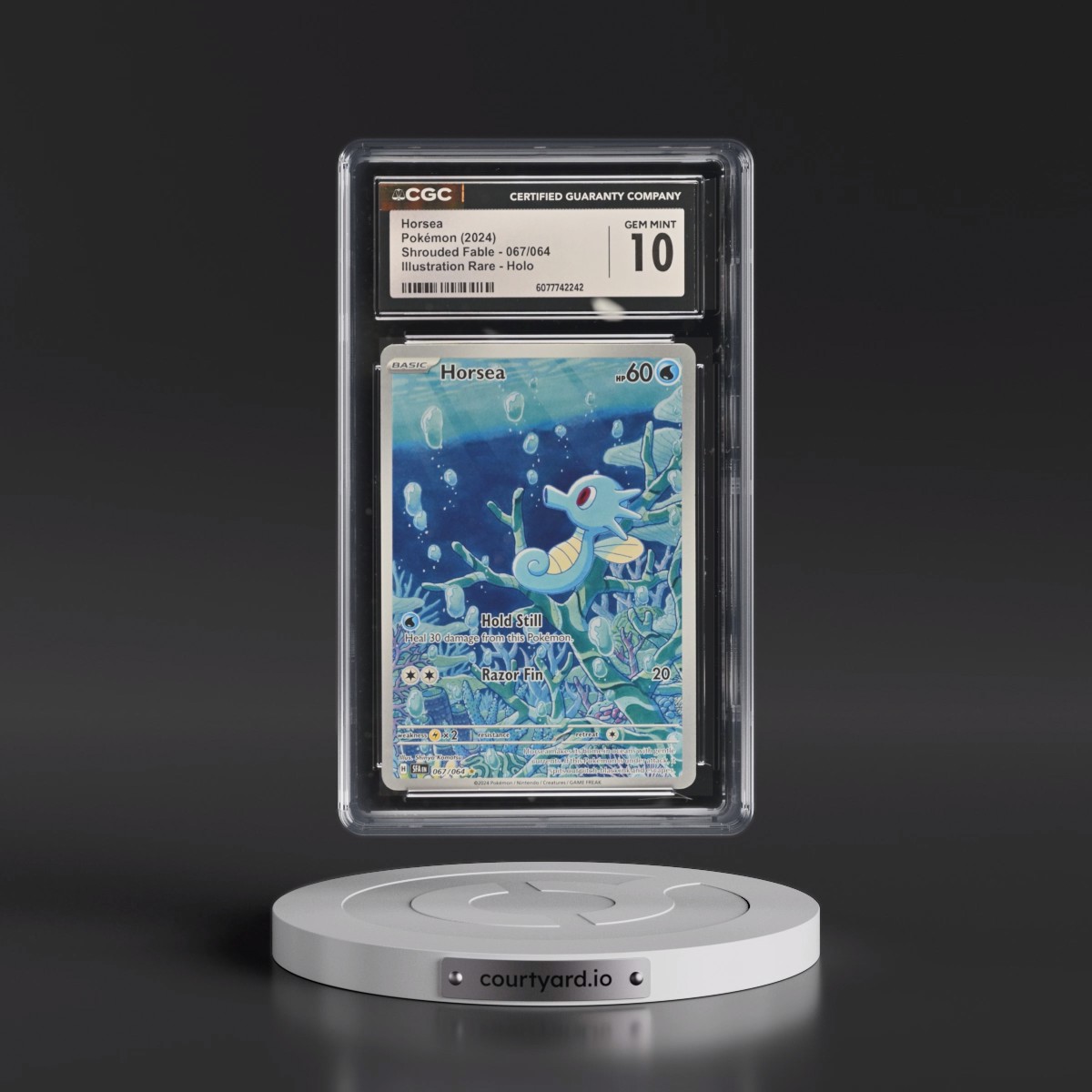2023 Shrouded Fable - SFA EN #067/064 Horsea - Illustration Rare Holo (CGC 10 GEM MINT)