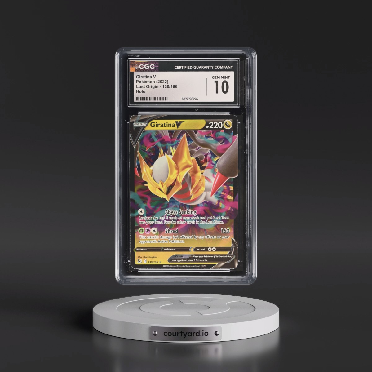 2022 Lost Origin #130/196 Giratina V - Holo (CGC 10 GEM MINT)