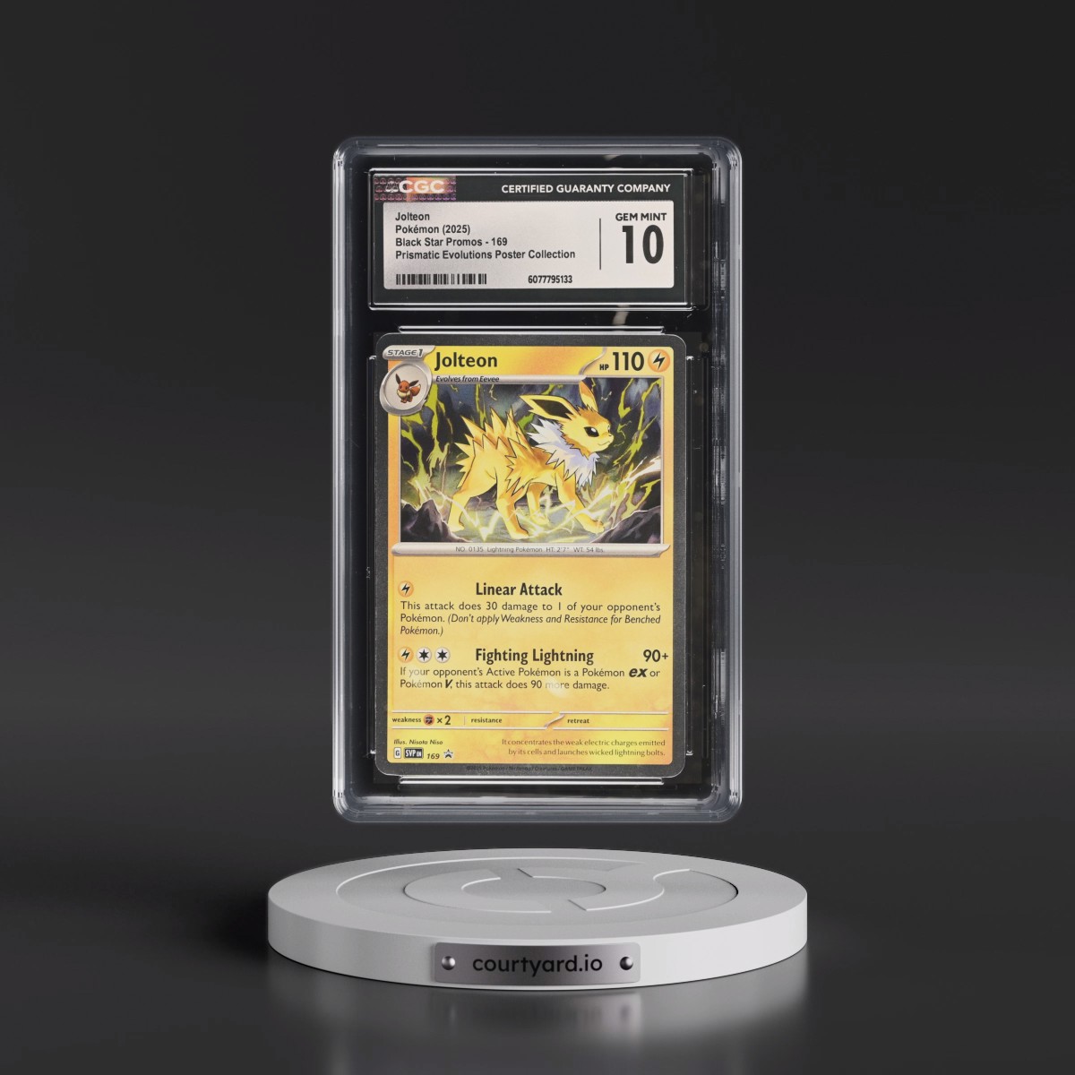 2023 Black Star Promos - Scarlet & Violet SVP EN #169 Jolteon - Prismatic Evolutions Poster Collection (Cosmos Holo) (CGC 10 GEM MINT)