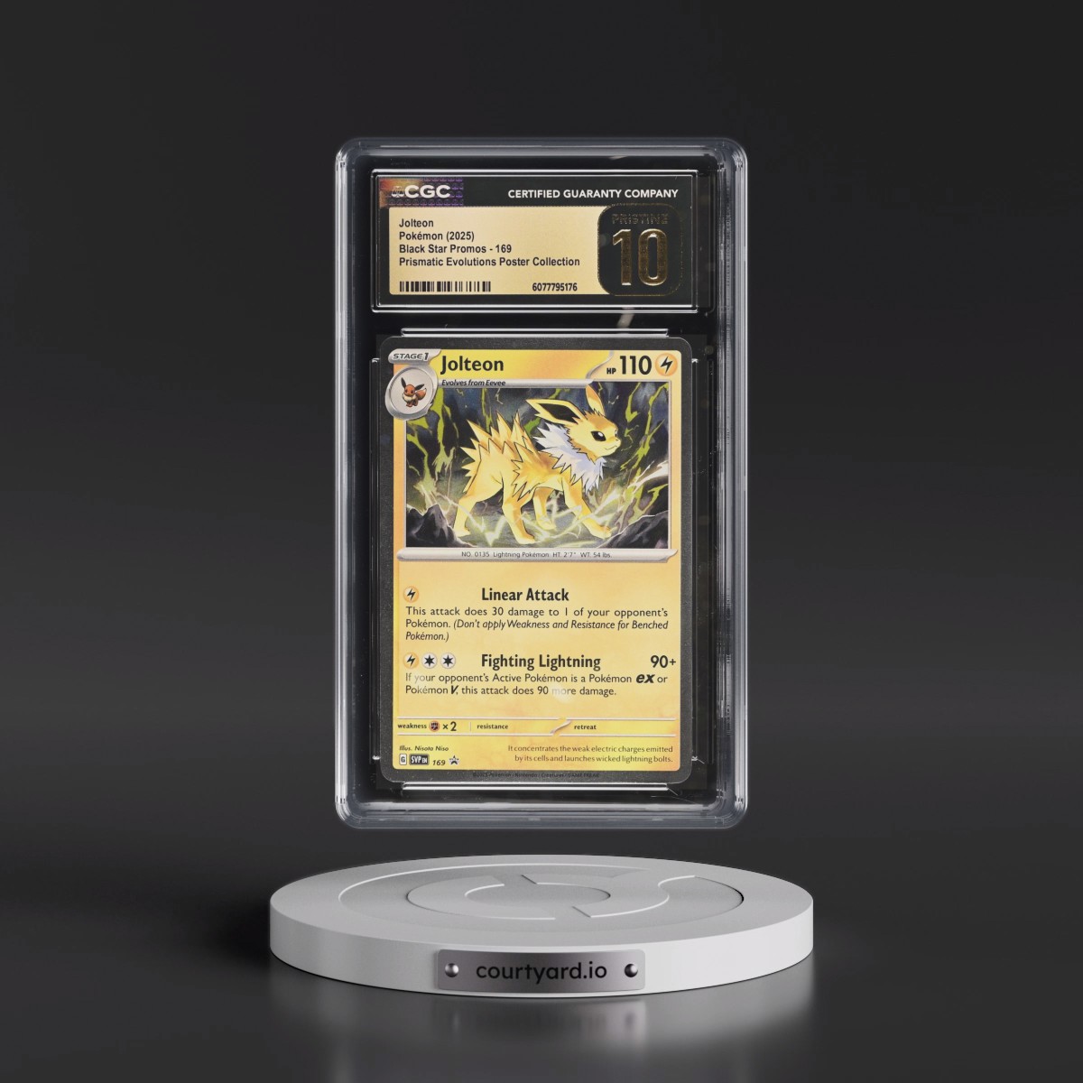 2023 Black Star Promos - Scarlet & Violet SVP EN #169 Jolteon - Prismatic Evolutions Poster Collection (Cosmos Holo) (CGC 10 PRISTINE)