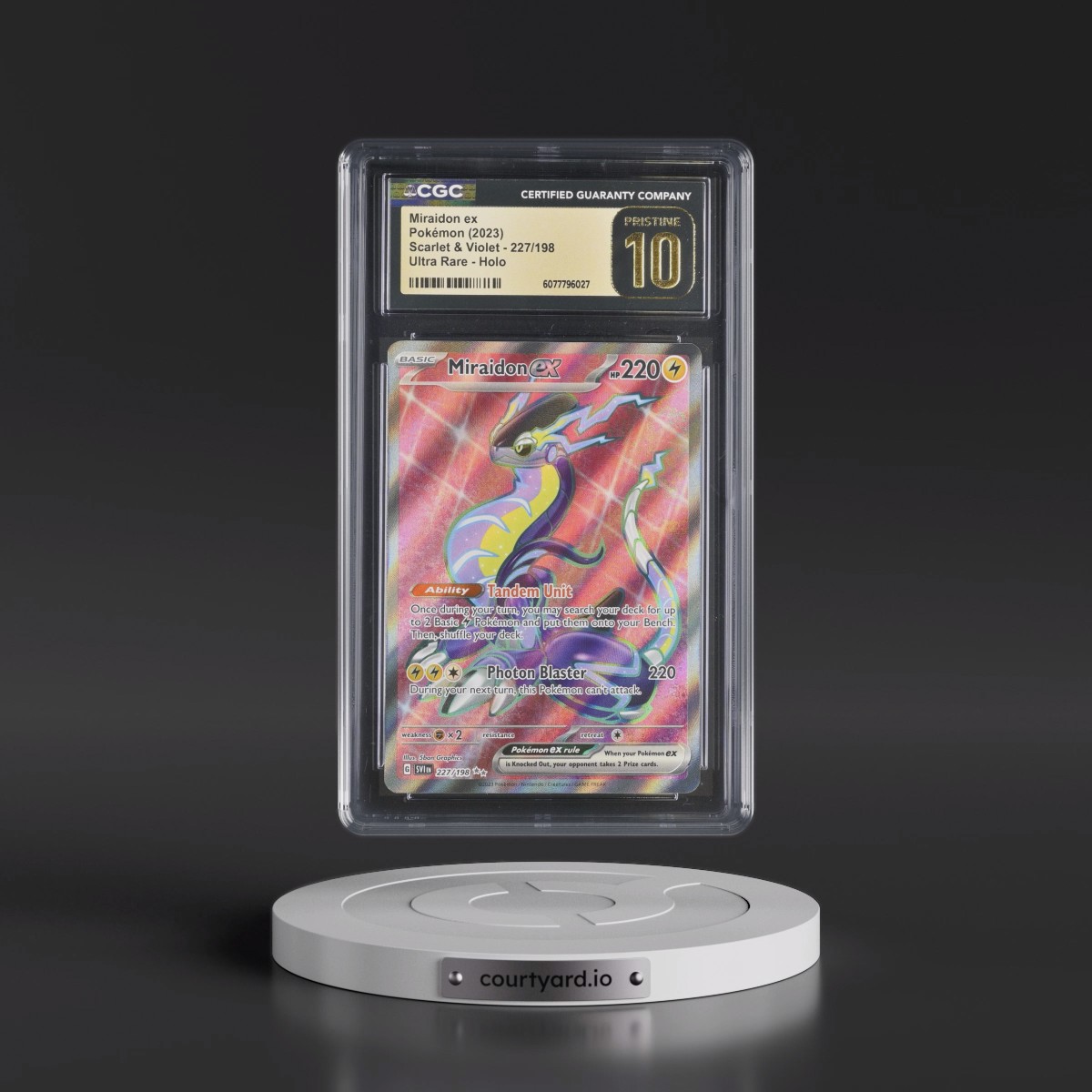 2023 Scarlet & Violet #227/198 Miraidon ex - Ultra Rare Holo (CGC 10 PRISTINE)