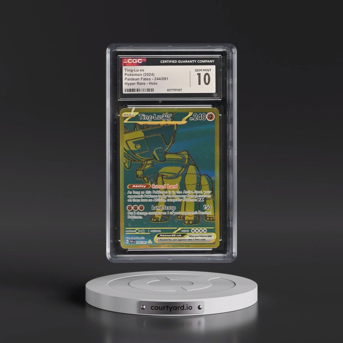 2024 Paldean Fates - PAF EN #244/091 Ting-Lu ex - Hyper Rare Holo (CGC 10 GEM MINT)