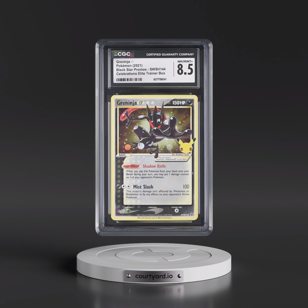 2017 Black Star Promos - Sword & Shield #SWSH144 Greninja â - Celebrations Elite Trainer Box (Cosmos Holo) (CGC 8.5 NM-MT+)