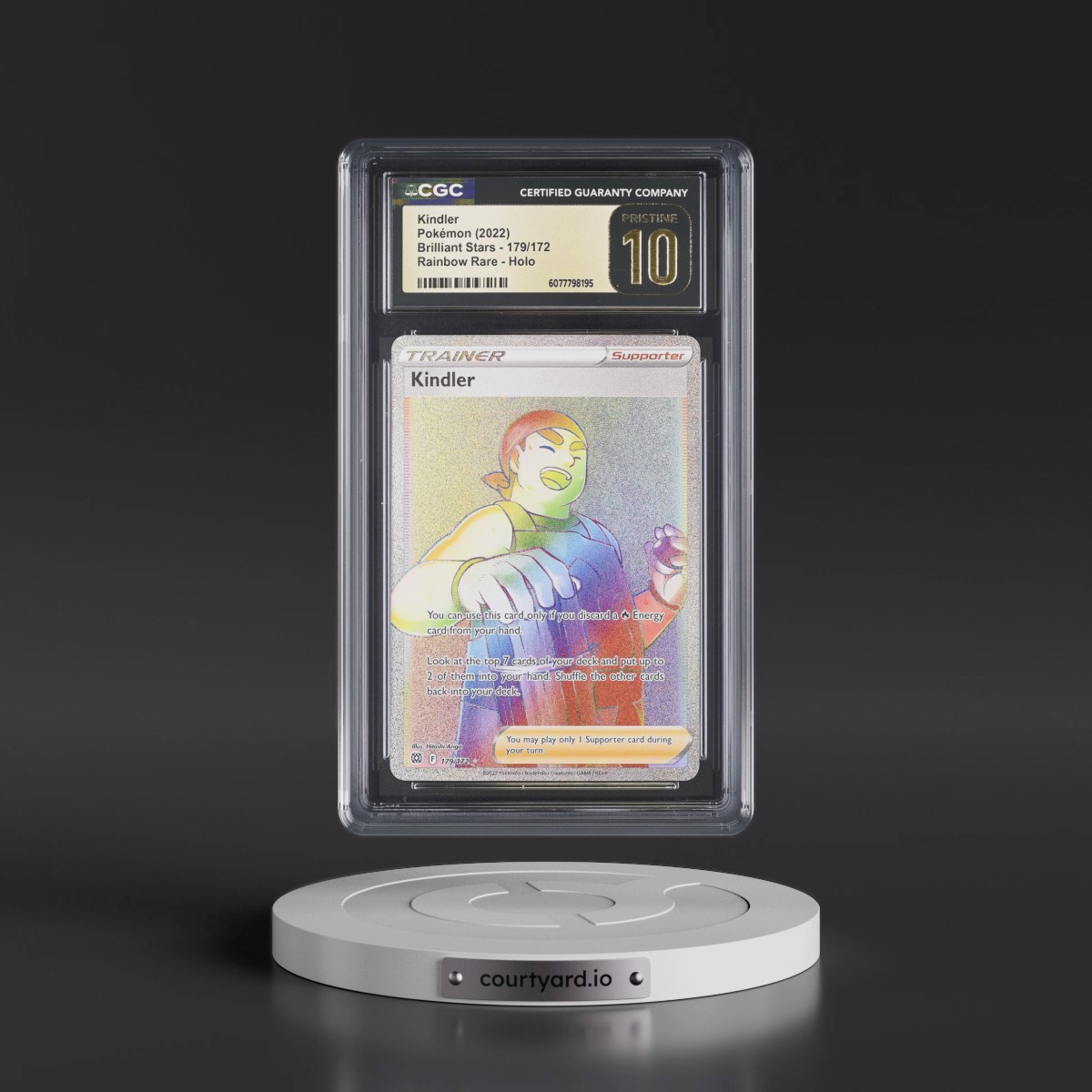 2022 Brilliant Stars #179/172 Kindler - Rainbow Rare Holo (CGC 10 PRISTINE)