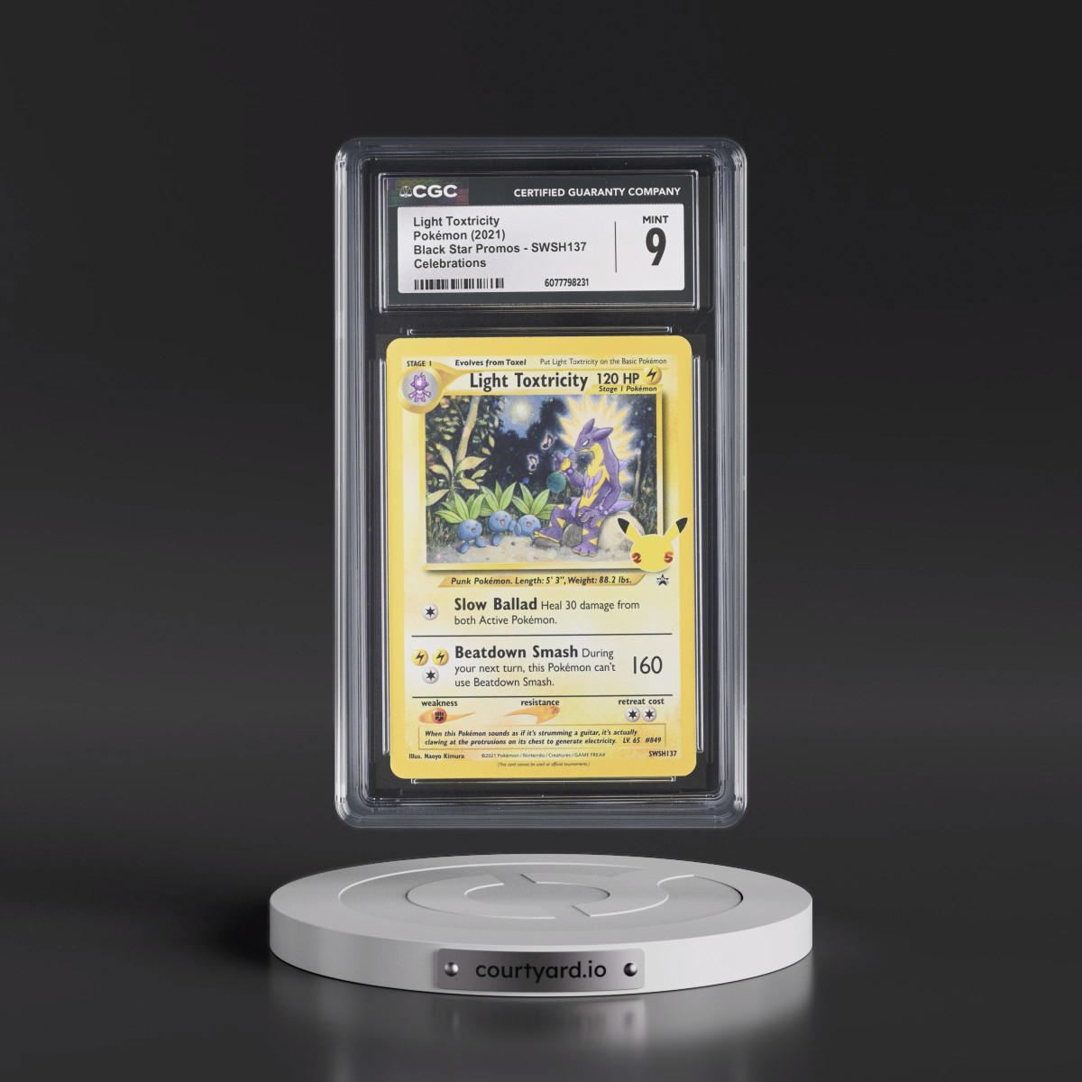 2017 Black Star Promos - Sword & Shield #SWSH137 Light Toxtricity - Celebrations (Holo) (CGC 9 MINT)