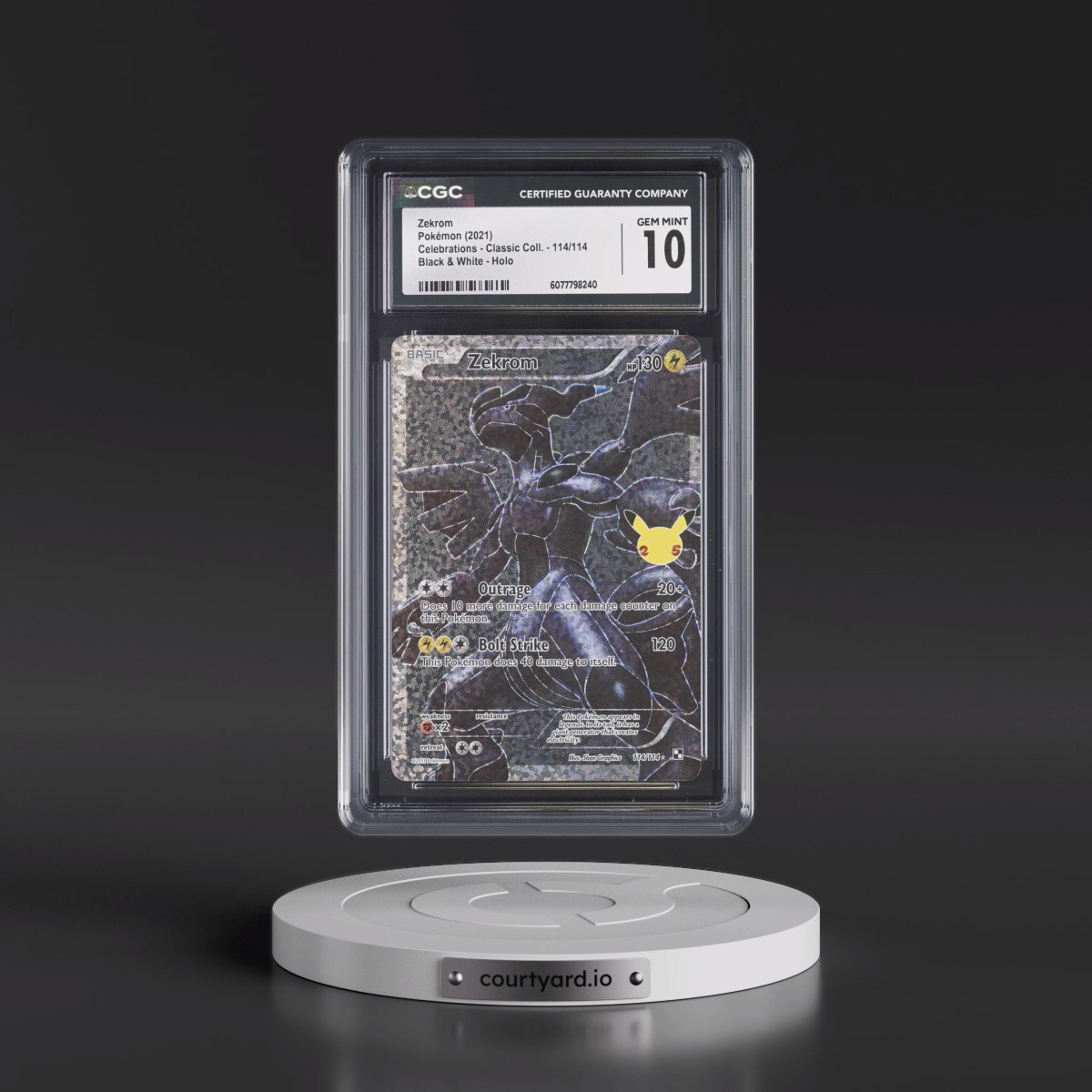 2021 Celebrations - Classic Collection #114/114 Zekrom - Black & White Holo (CGC 10 GEM MINT)
