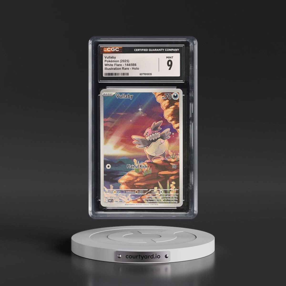 2025 White Flare - WHT EN #144/086 Vullaby - Illustration Rare Holo (CGC 9 MINT)