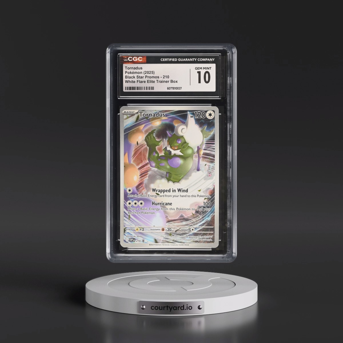 2025 Pokémon Svp EN-SV Black Star Promo #210 Tornadus - White Flare Elite Trainer Box (CGC 10 GEM MINT)