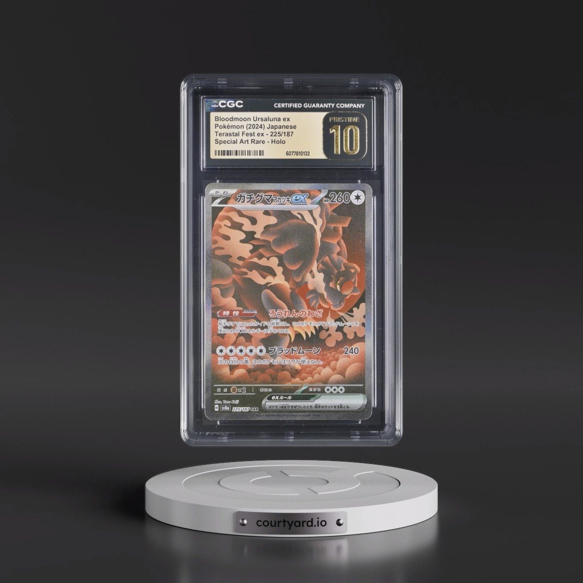 2024 High Class Pack: Terastal Fest ex - sv8a #225/187 Bloodmoon Ursaluna ex - Special Art Rare Holo (CGC 10 PRISTINE)