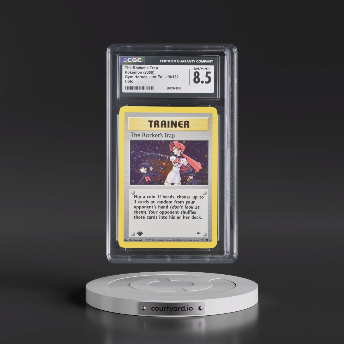 2000 Gym Heroes #19/132 The Rocket's Trap - 1st Edition Holo (CGC 8.5 NM-MT+)