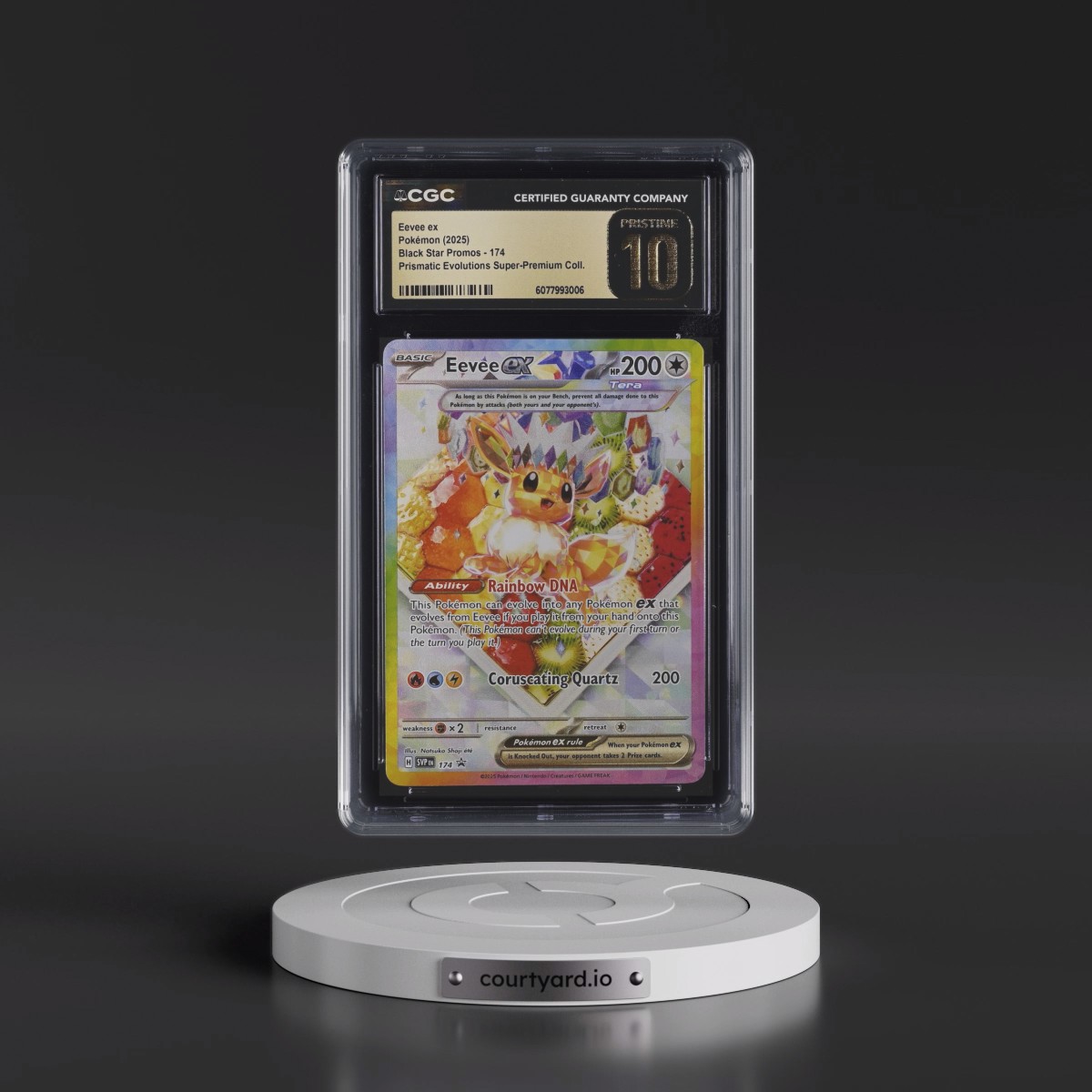 2025 Pokémon Svp EN-SV Black Star Promo Eevee EX - Holo Prismatic Evolutions Super-Premium Collection #174 CGC 10