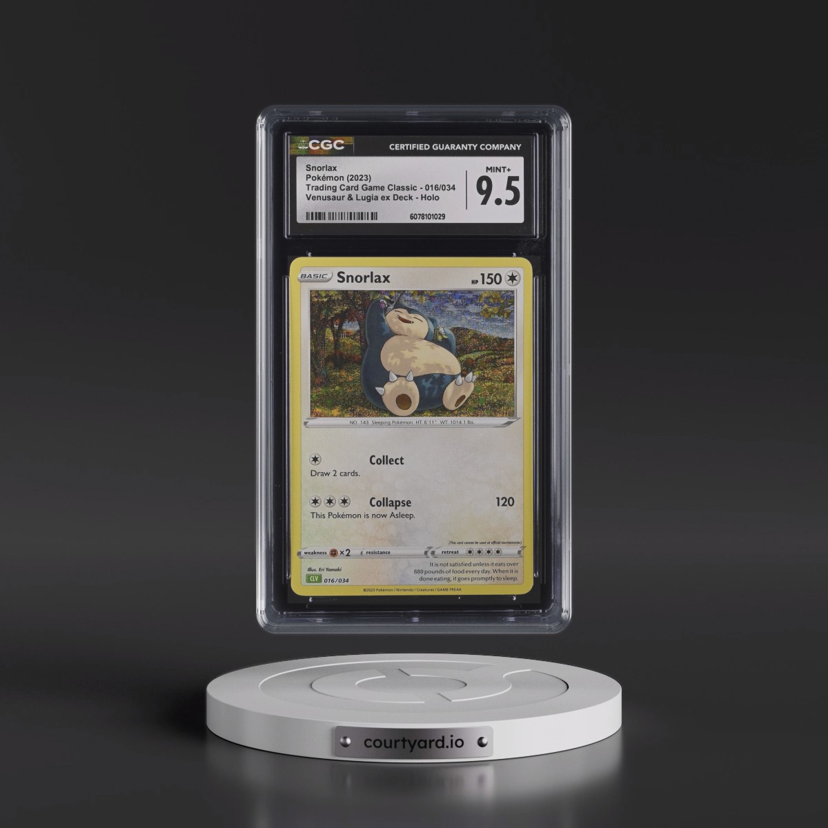 2023 Pokémon CLV-Trading Card Game Classic Venusaur & Lugia EX Deck #016 Snorlax (CGC 9.5 MINT+)