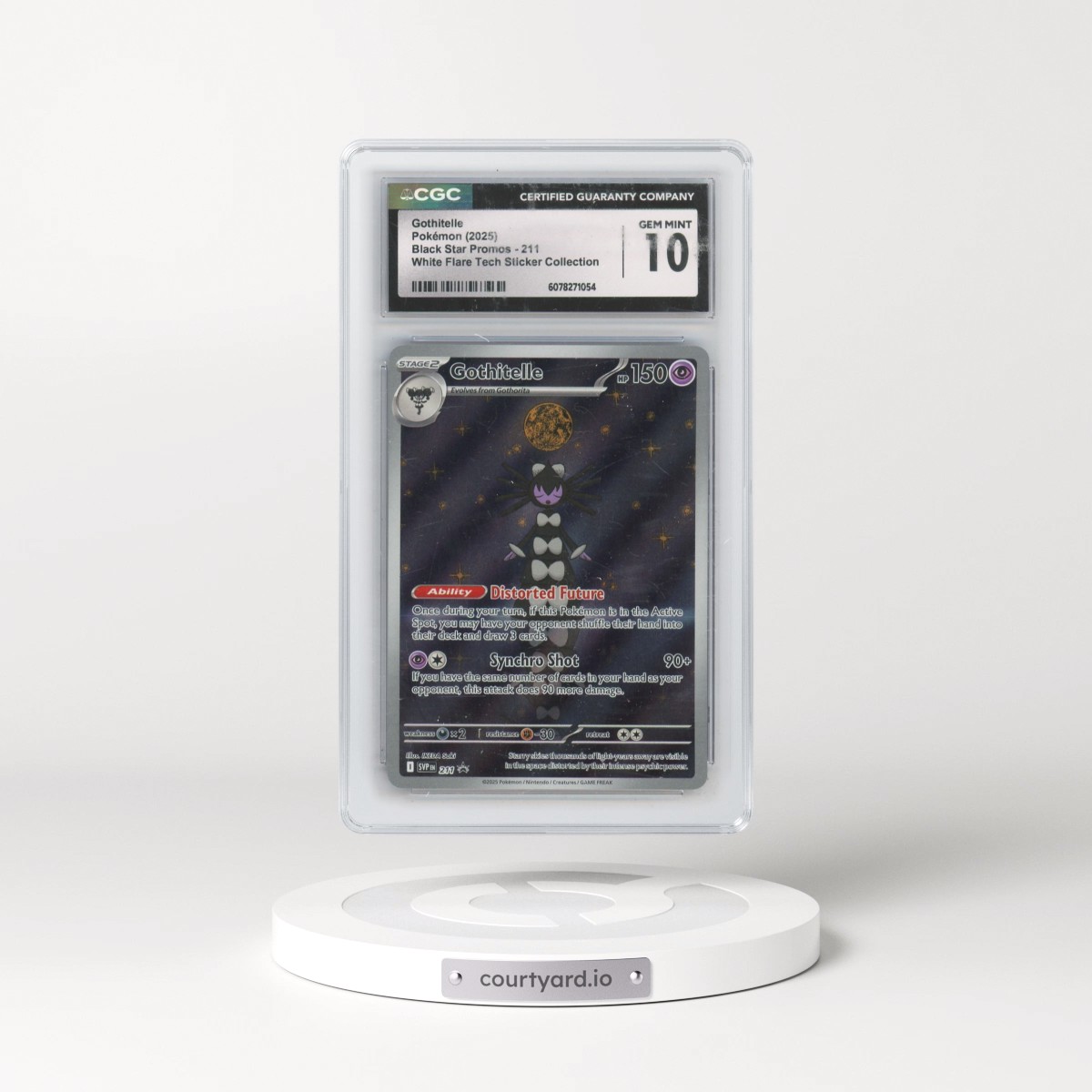 2025 Pokémon Svp EN-SV Black Star Promo #211 Gothitelle - White Flare Tech Sticker Collection (CGC 10 GEM MINT)