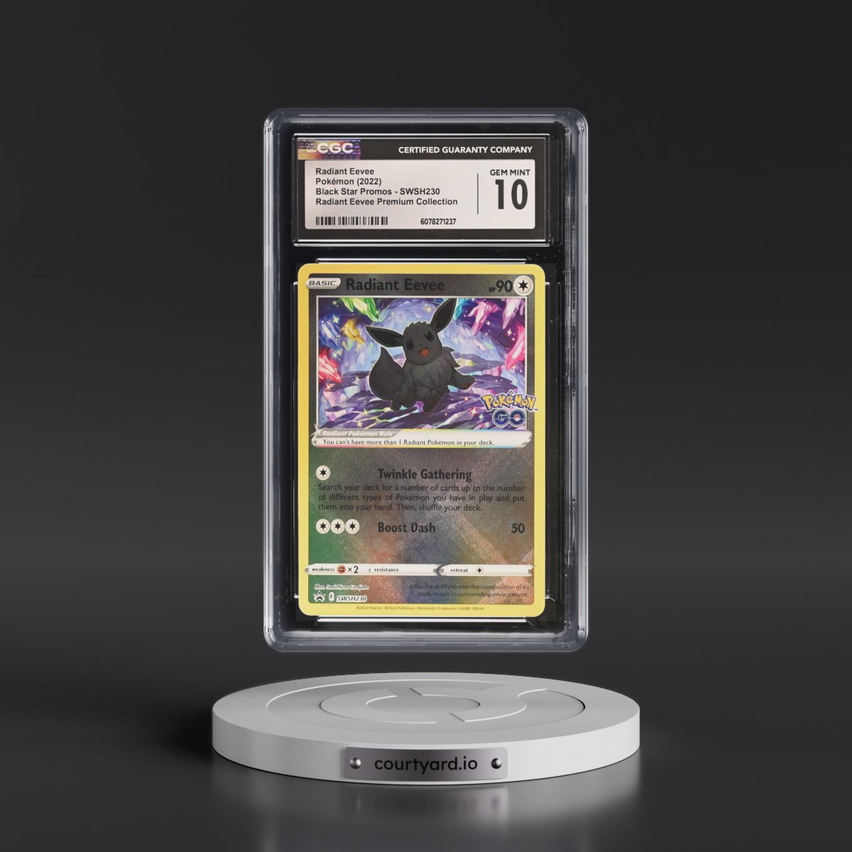 2017 Black Star Promos - Sword & Shield #SWSH230 Radiant Eevee - Holo Radiant Eevee Premium Collection (CGC 10 GEM MINT)