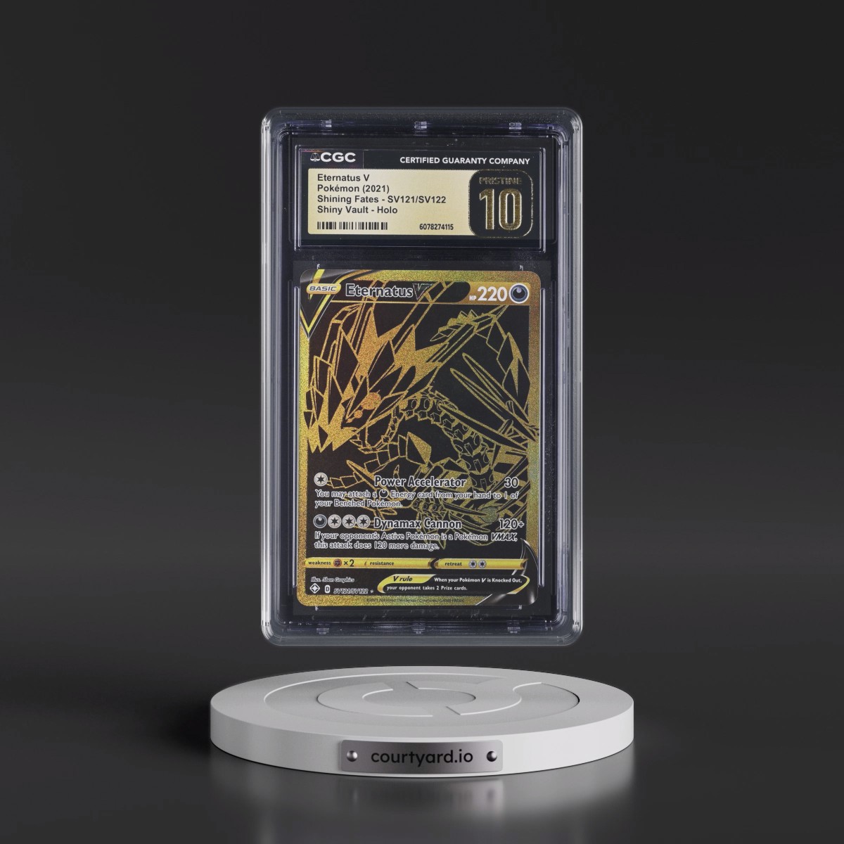 2021 Shining Fates #SV121/SV122 Eternatus V - Shiny Vault Holo (CGC 10 PRISTINE)