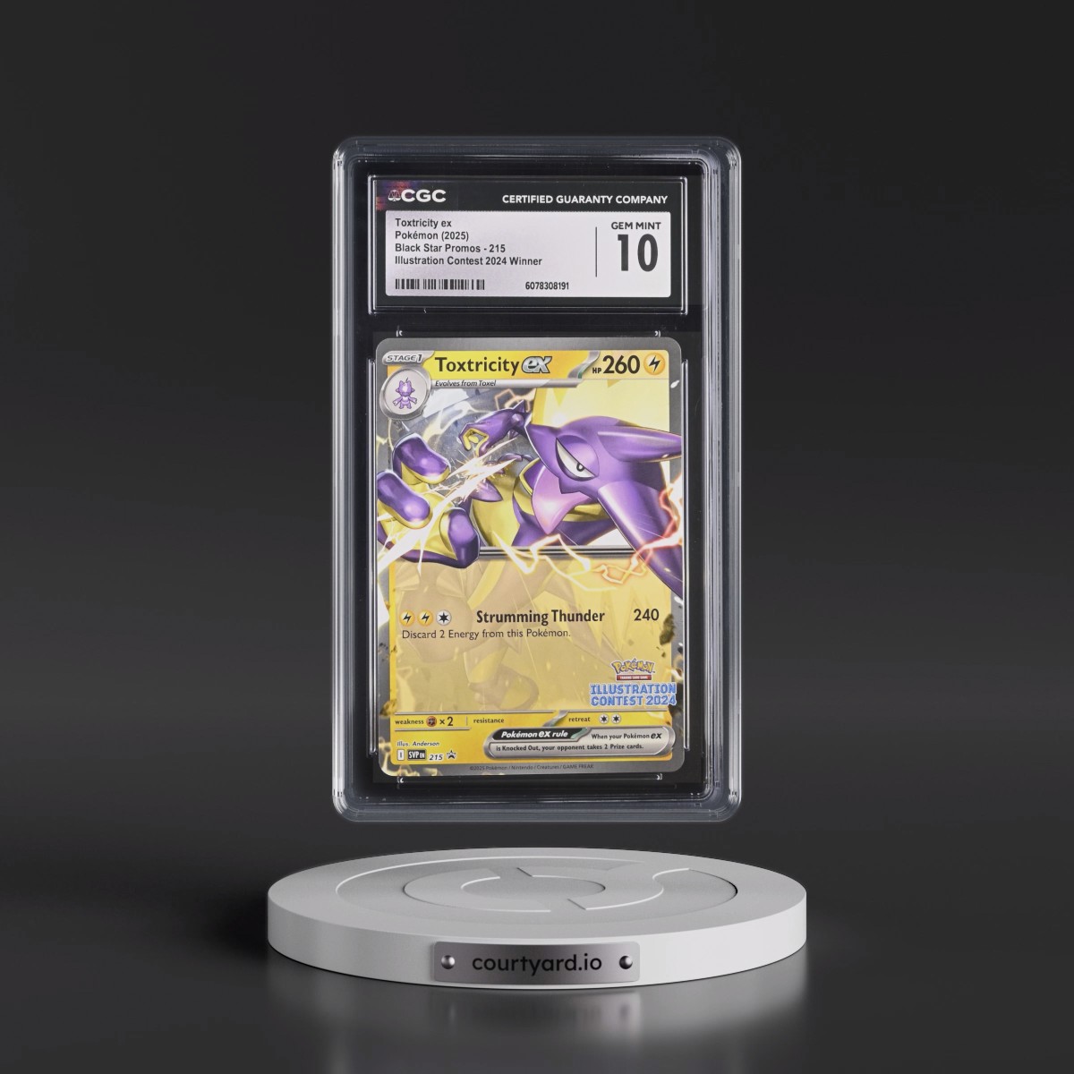2023 Black Star Promos - Scarlet & Violet SVP EN #215 Toxtricity ex - Illustration Contest 2024 Winner (CGC 10 GEM MINT)