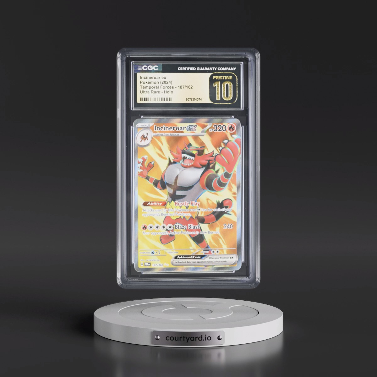 2023 Temporal Forces - TEF EN #187/162 Incineroar ex - Ultra Rare Holo (CGC 10 PRISTINE)