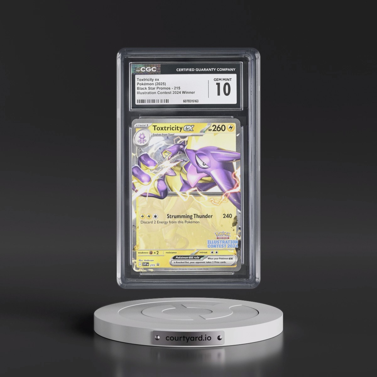 2023 Black Star Promos - Scarlet & Violet SVP EN #215 Toxtricity ex - Illustration Contest 2024 Winner (CGC 10 GEM MINT)