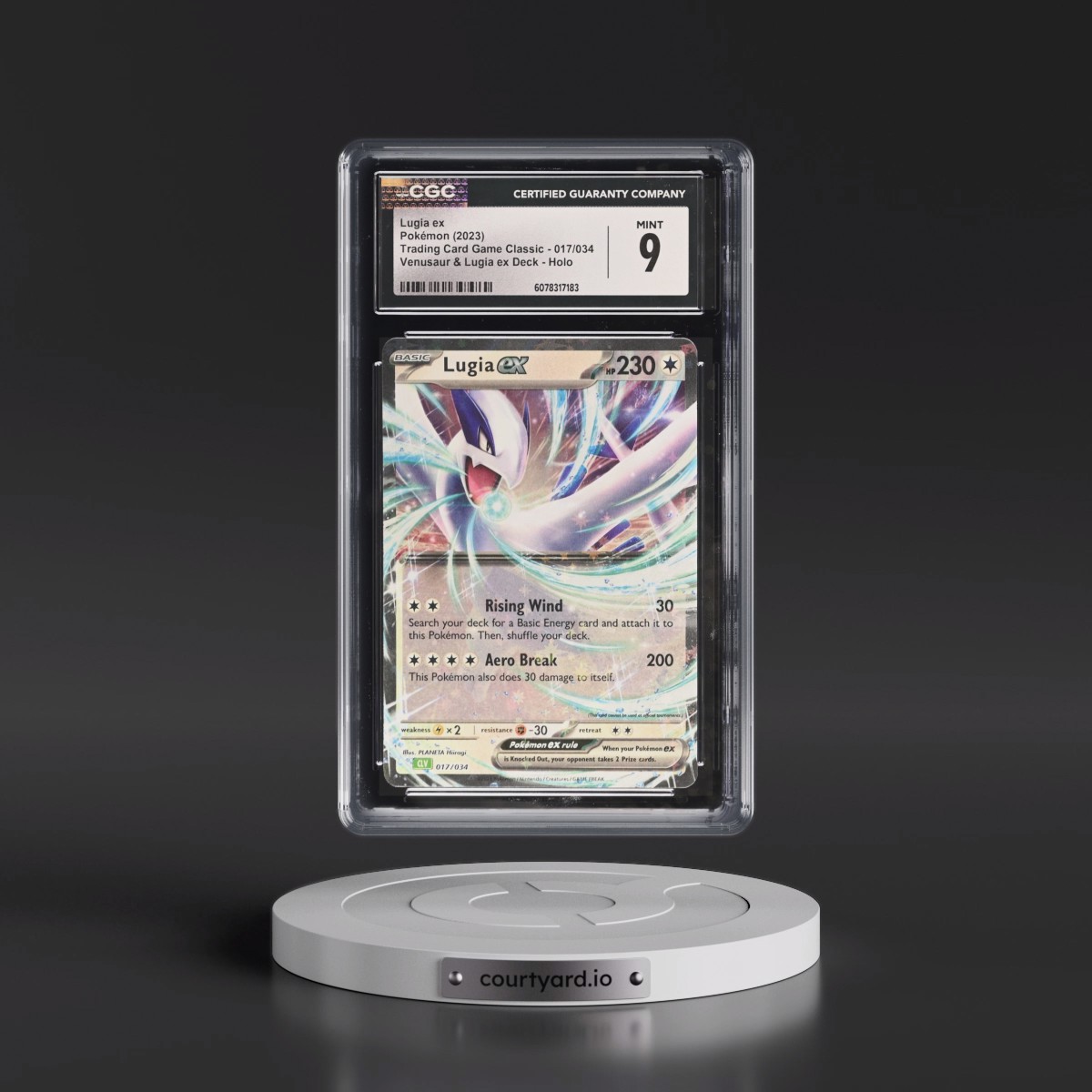 2023 Trading Card Game Classic - CLV, CLC, CLB #017/034 Lugia ex - Venusaur & Lugia ex Deck - CLV Holo (CGC 9 MINT)