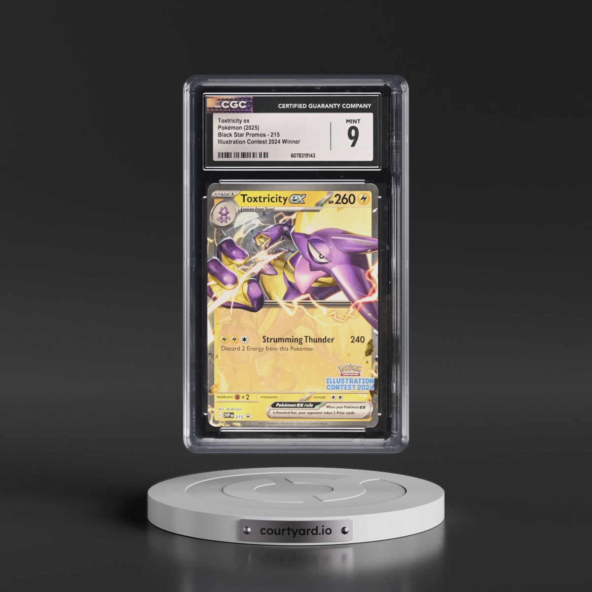 2023 Black Star Promos - Scarlet & Violet SVP EN #215 Toxtricity ex - Illustration Contest 2024 Winner (CGC 9 MINT)