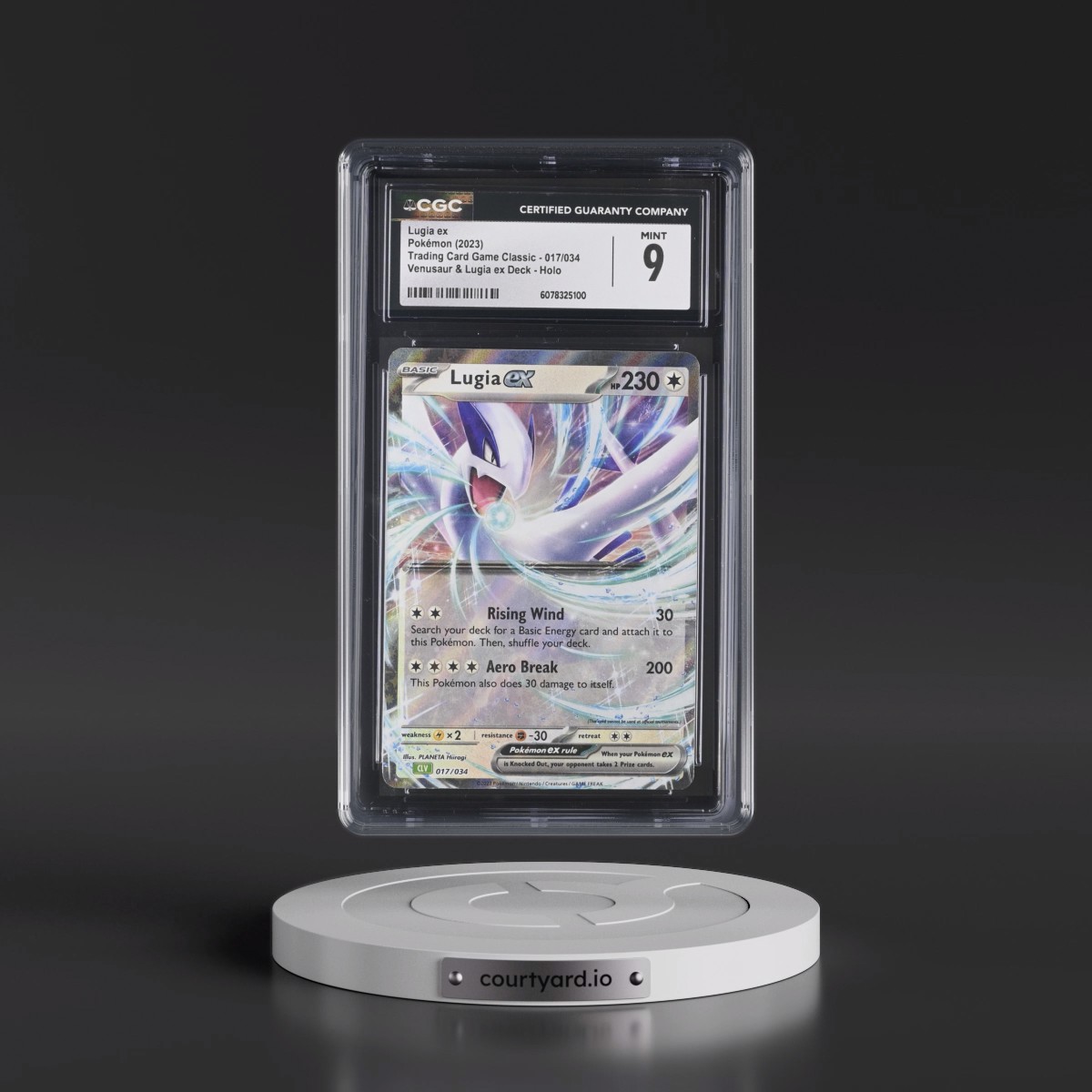 2023 Trading Card Game Classic - CLV, CLC, CLB #017/034 Lugia ex - Venusaur & Lugia ex Deck - CLV Holo (CGC 9 MINT)