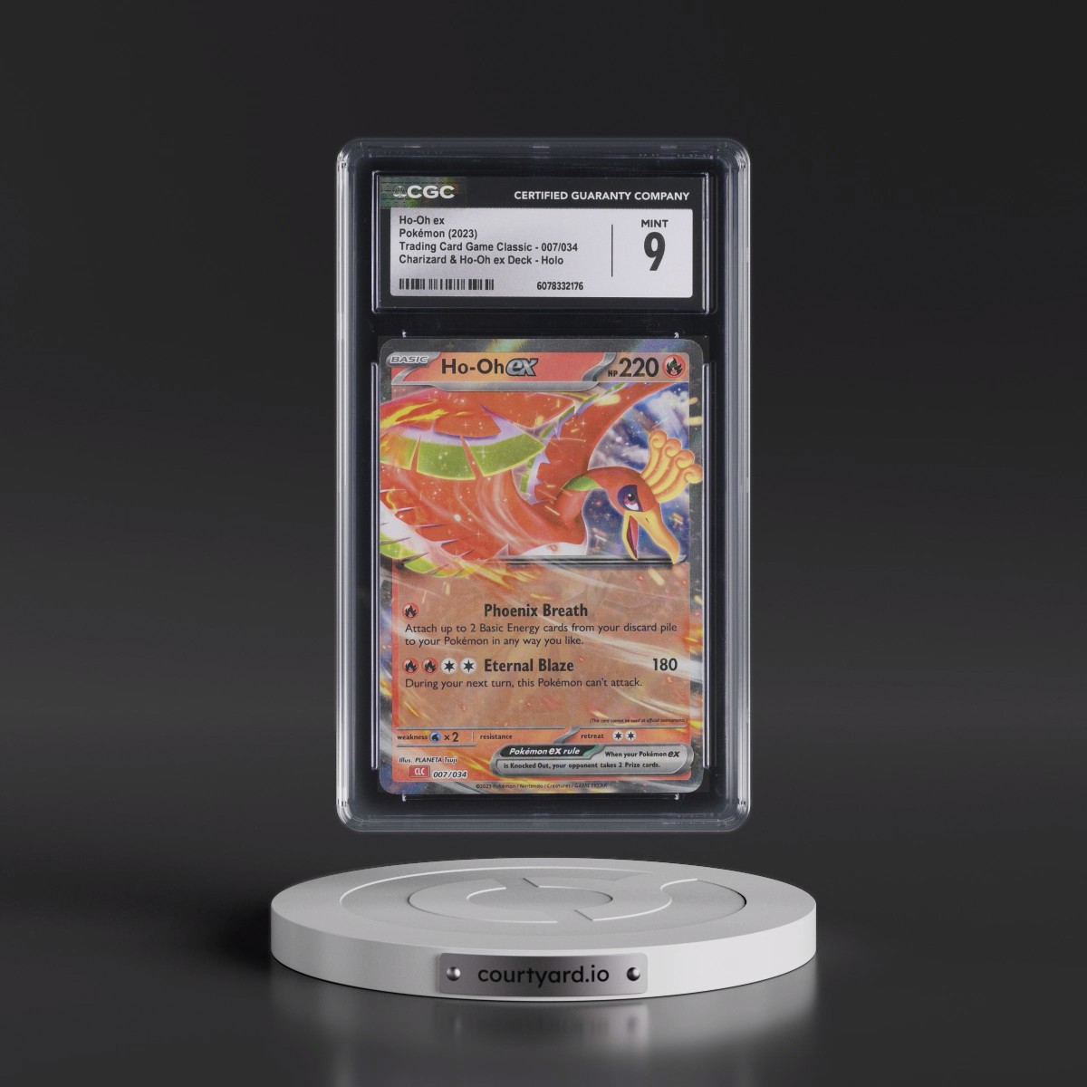 2023 Trading Card Game Classic - CLV, CLC, CLB #007/034 Ho-Oh ex - Charizard & Ho-Oh ex Deck - CLC Holo (CGC 9 MINT)