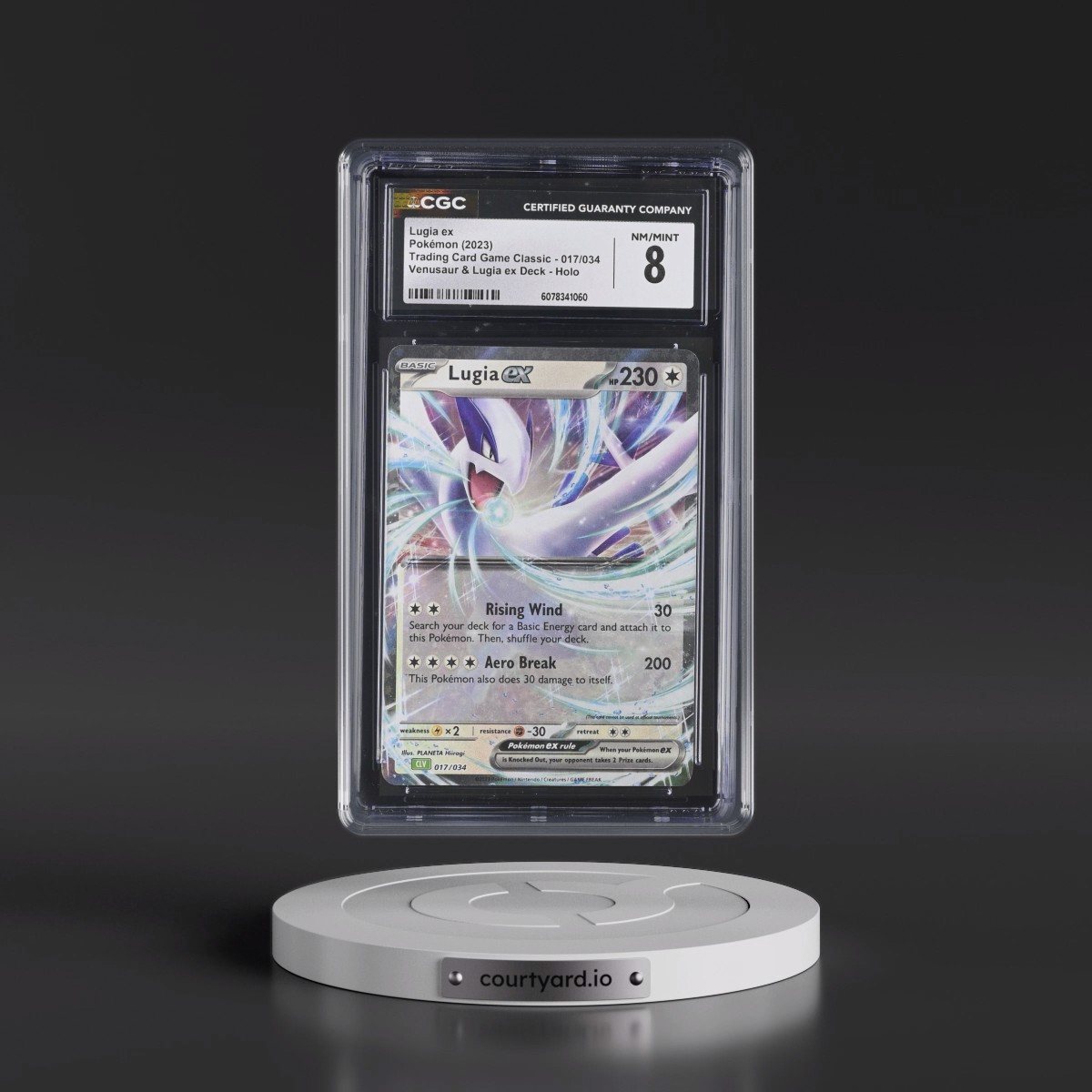 2023 Trading Card Game Classic - CLV, CLC, CLB #017/034 Lugia ex - Venusaur & Lugia ex Deck - CLV Holo (CGC 8 NM-MT)