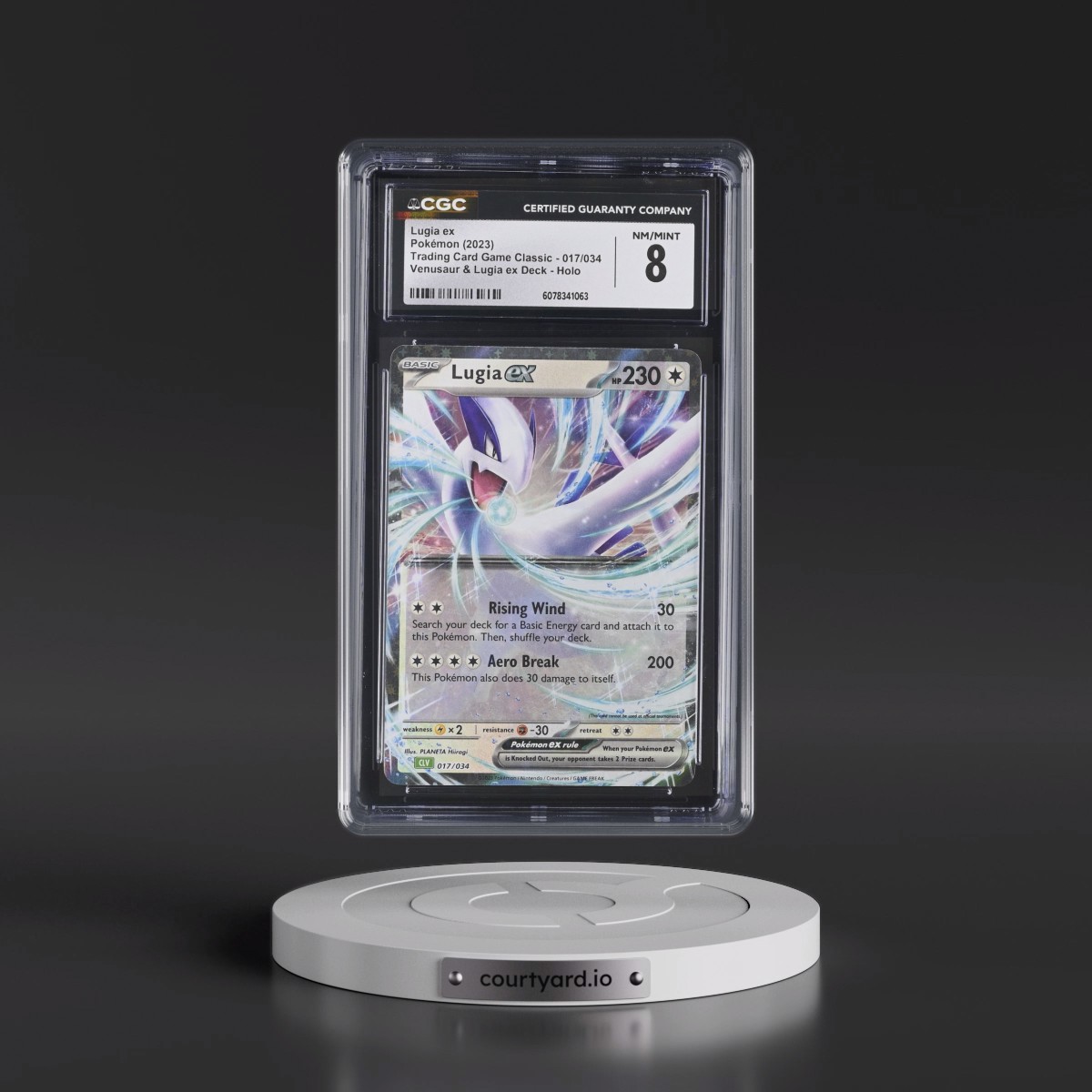 2023 Trading Card Game Classic - CLV, CLC, CLB #017/034 Lugia ex - Venusaur & Lugia ex Deck - CLV Holo (CGC 8 NM-MT)