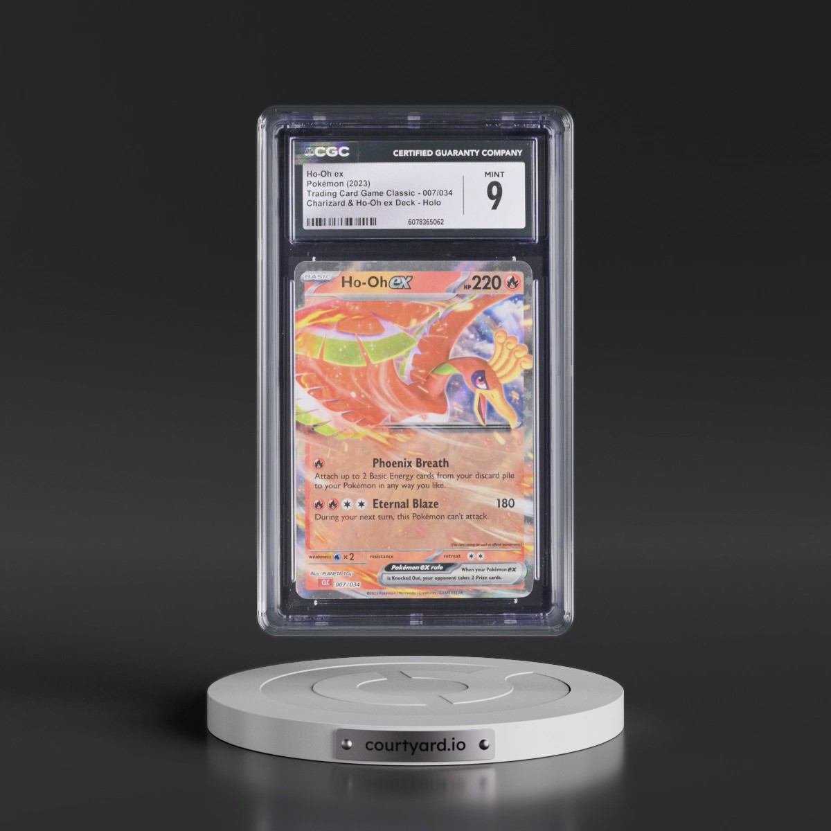 2023 Trading Card Game Classic - CLV, CLC, CLB #007/034 Ho-Oh ex - Charizard & Ho-Oh ex Deck - CLC Holo (CGC 9 MINT)