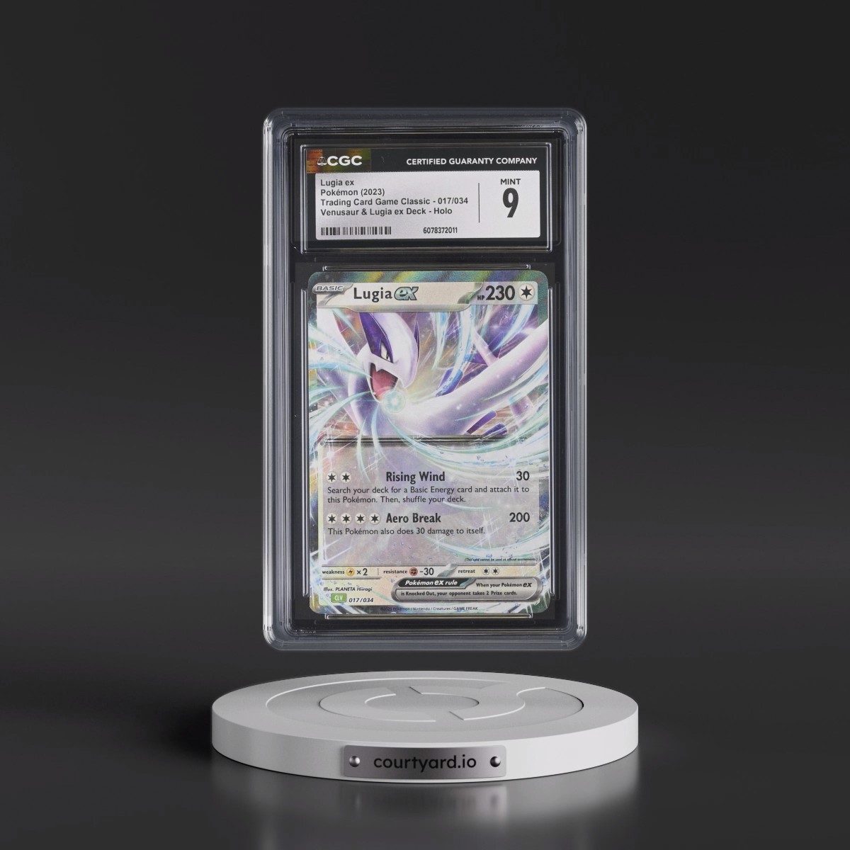 2023 Trading Card Game Classic - CLV, CLC, CLB #017/034 Lugia ex - Venusaur & Lugia ex Deck - CLV Holo (CGC 9 MINT)